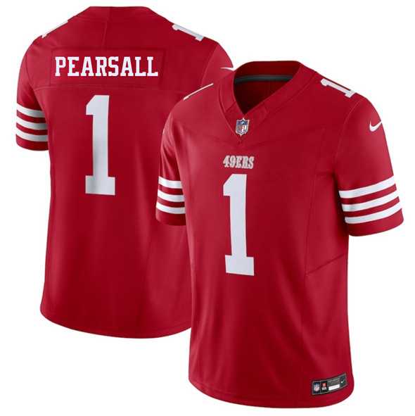 Men & Women & Youth San Francisco 49ers #1 Ricky Pearsall Red 2025 F.U.S.E. Vapor Untouchable Limited Stitched Jersey